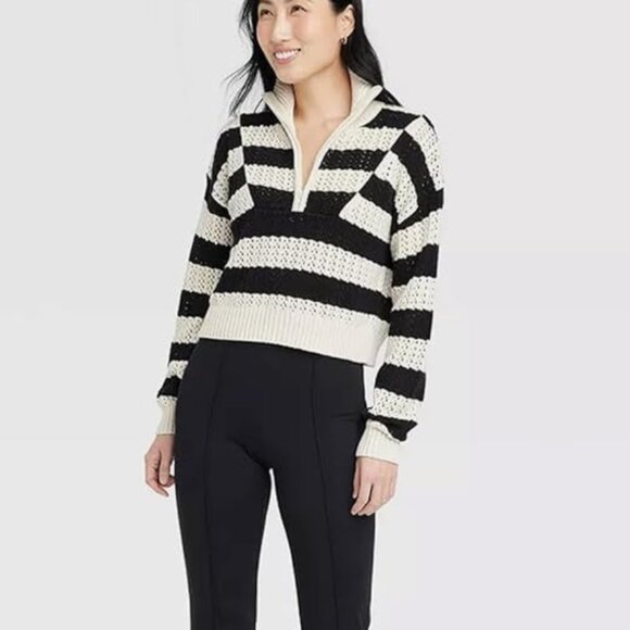 A New Day Women’s Quarter Zip Mock Turtleneck Pullover Sweater - Picture 6 of 6